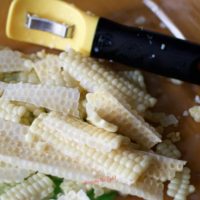 freezer corn freshly stripped from the corn cob