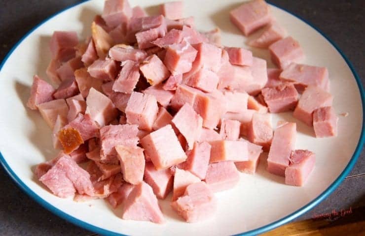 cubed ham for ham stock