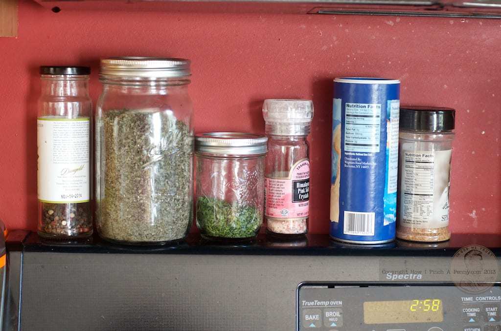 spices on the stove