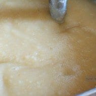 smooth applesauce in a pot