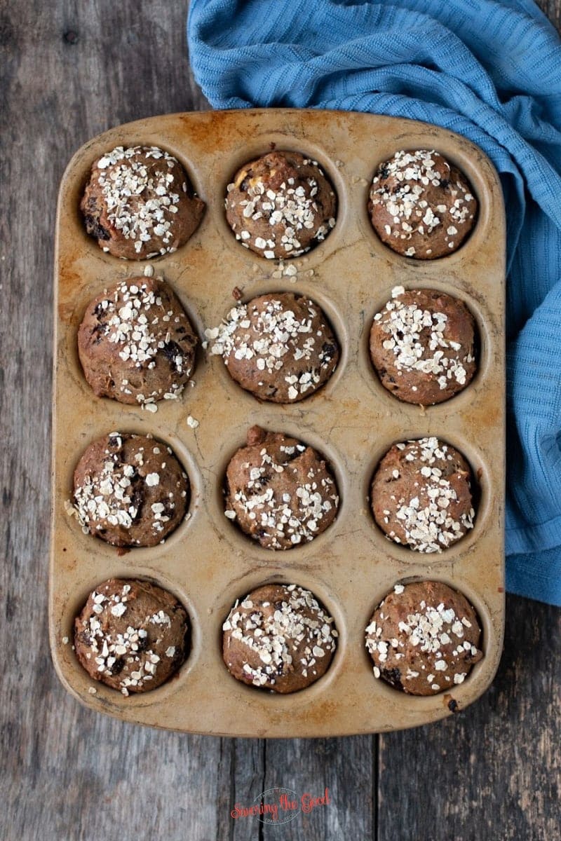a-dozen-Raisin-Bran-Muffins-in-a-stoneware-muffin-pan-