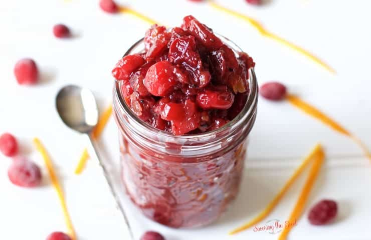 cranberry apple chutney with ginger