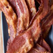 a stack of Sous Vide Bacon on a plate