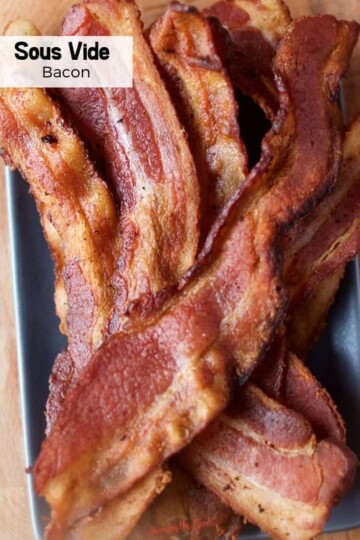 a stack of Sous Vide Bacon on a plate