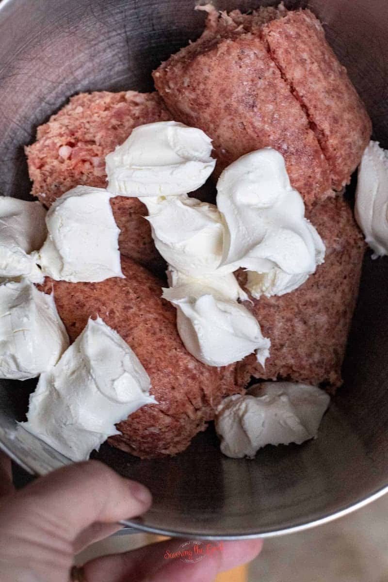 CREAM CHEESE SAUSAGE BALL ingredients