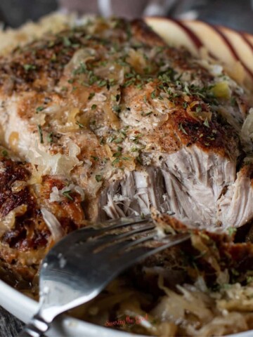 Slow Cooker Pork and Sauerkraut square image