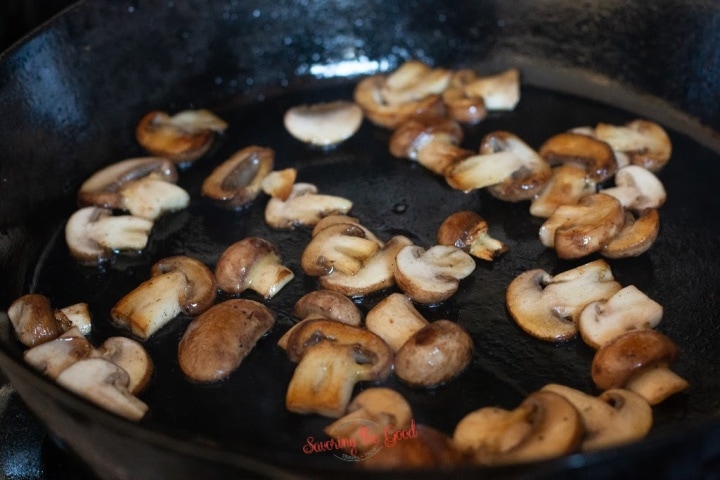 browning mushrooms.