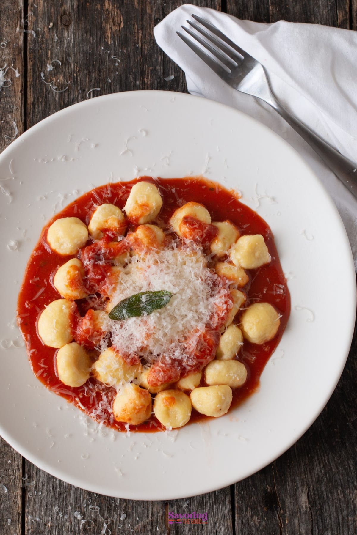 Ricotta Gnudi Recipe (Ricotta Gnocchi) on a white plate