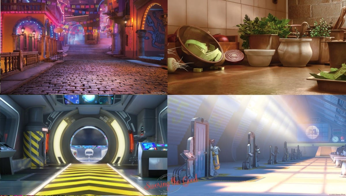 Pixar Zoom backgrounds collage 