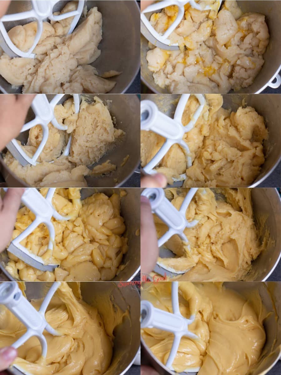8 steps of choux pastry steps making the dough
