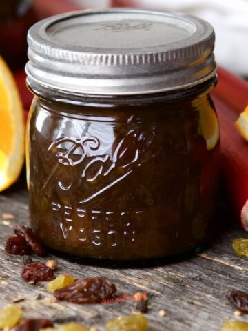 Rhubarb Chutney Recipe square image