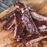 Sous Vide Ribs square image showing texture