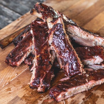 Sous Vide Ribs square image showing texture