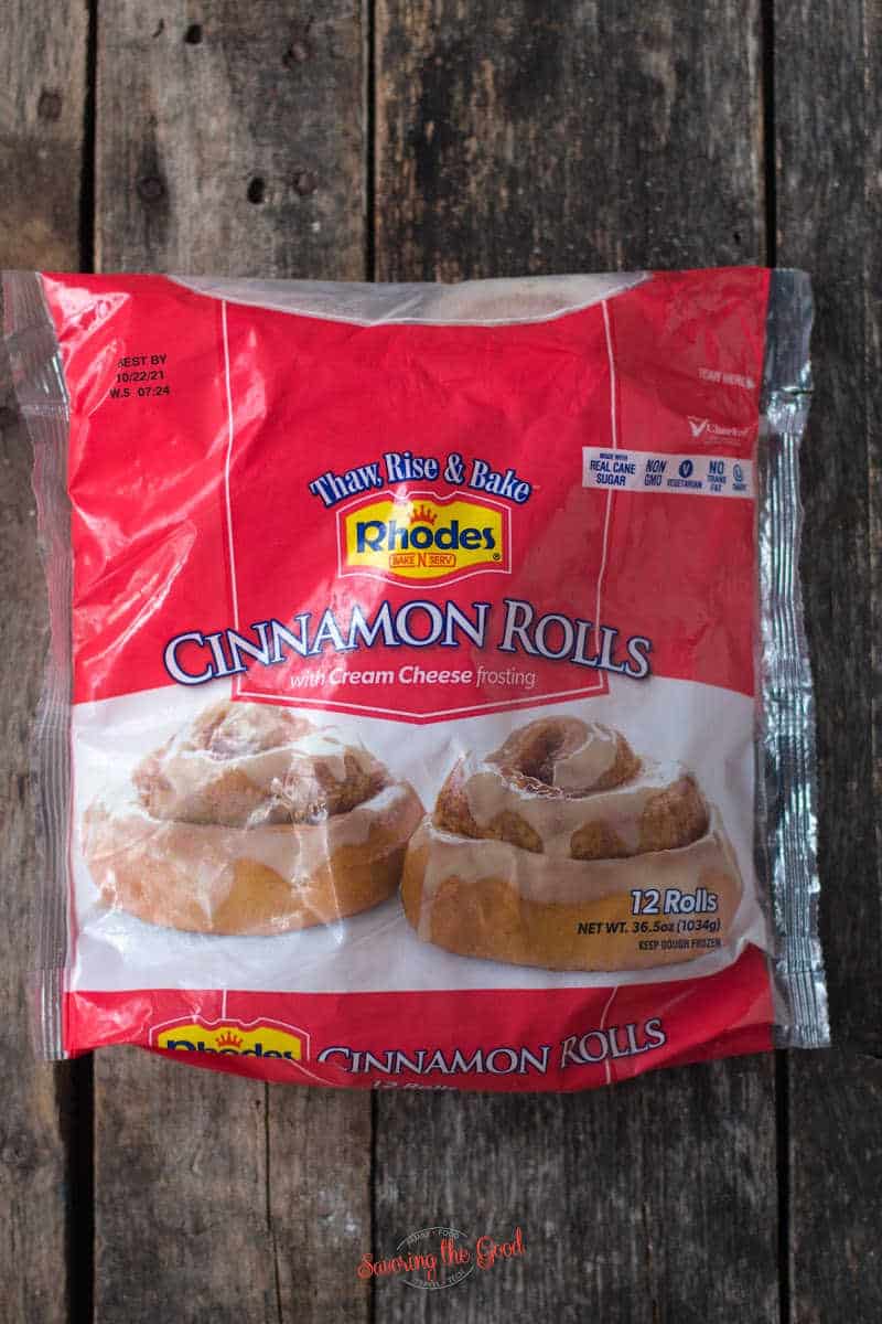 bag of Rhodes Cinnamon Rolls