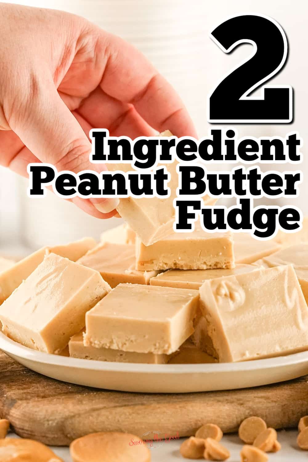 2 ingredient peanut butter fudge.