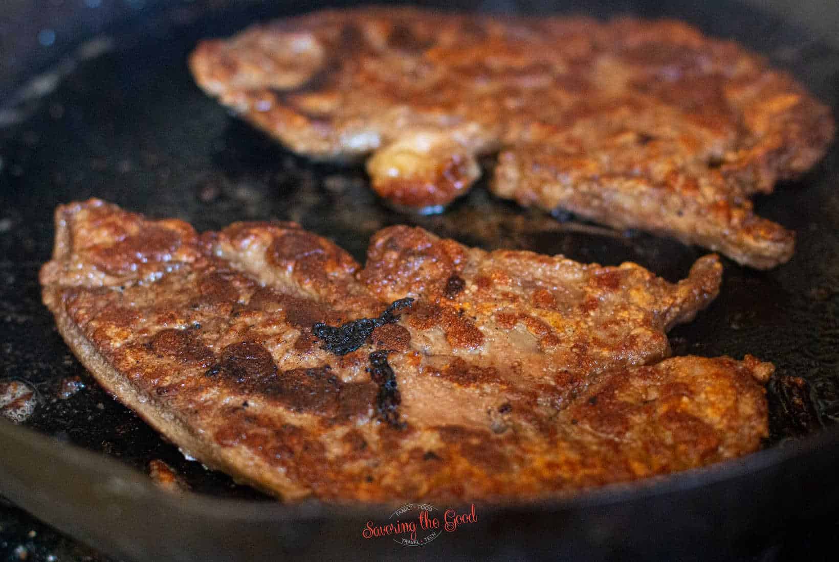 pan fried beef liver