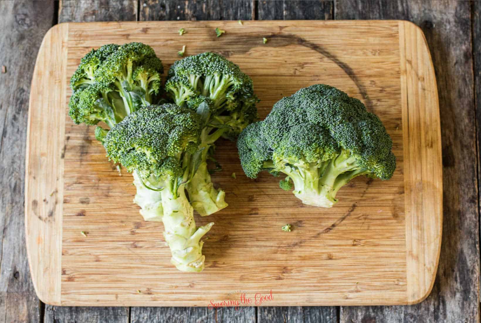 broccoli crown and broccoli crown with long stem