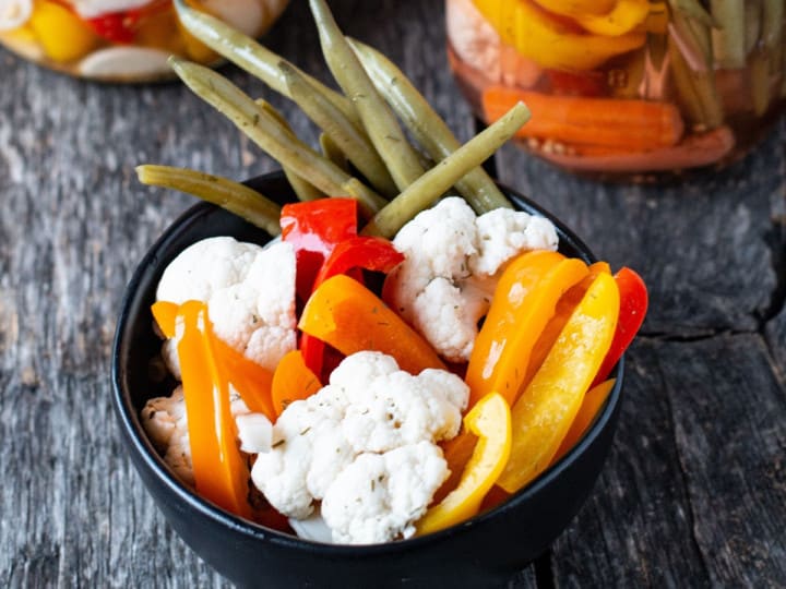 Sous Vide Pickled Vegetables.