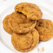 pumpkin snickerdoodle cookie stack.