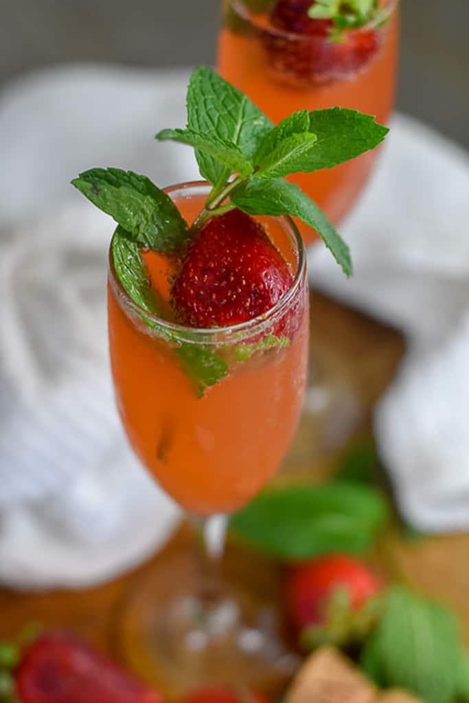 Strawberry Mint Mimosa