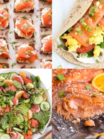 smoked salmon recipes square featured image.