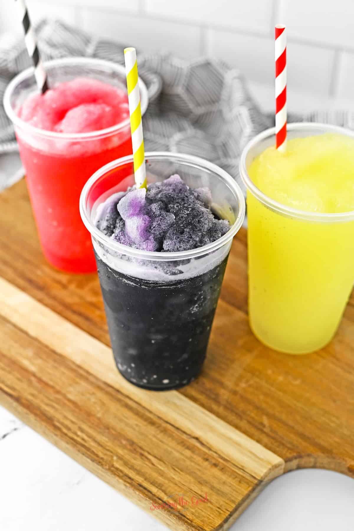 3 kool aid slushies.