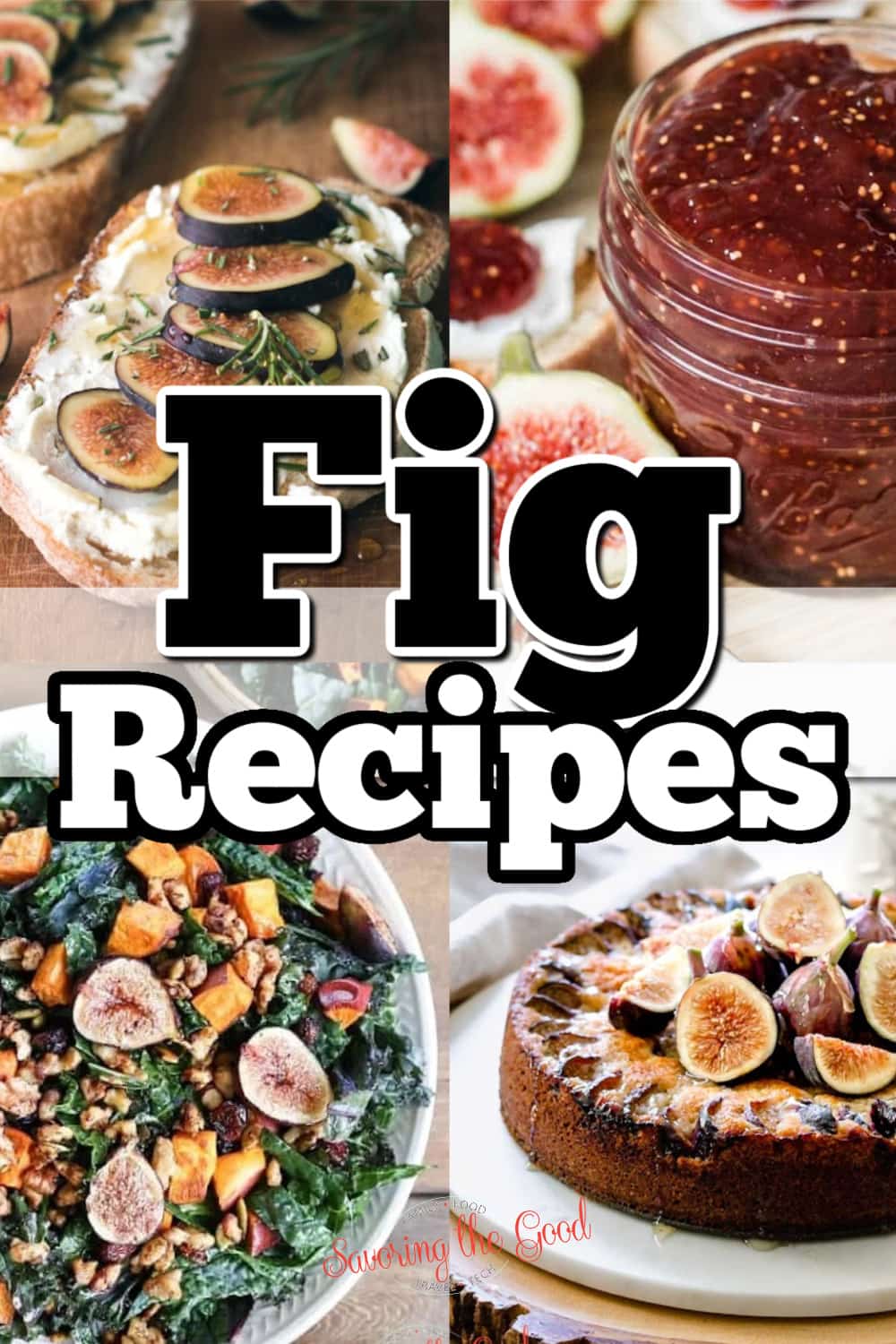 A collage of fig recipes with the text fig recipes.