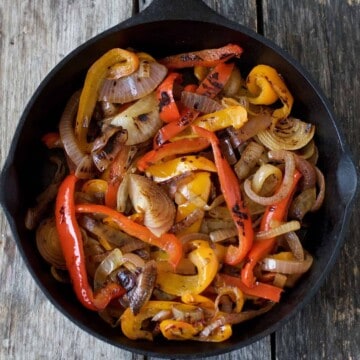 Sous Vide Fajita Vegetables.