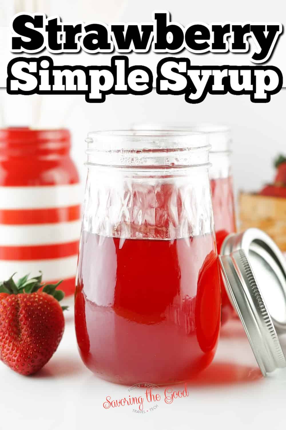 Strawberry Simple Syrup Recipe pinterst 2