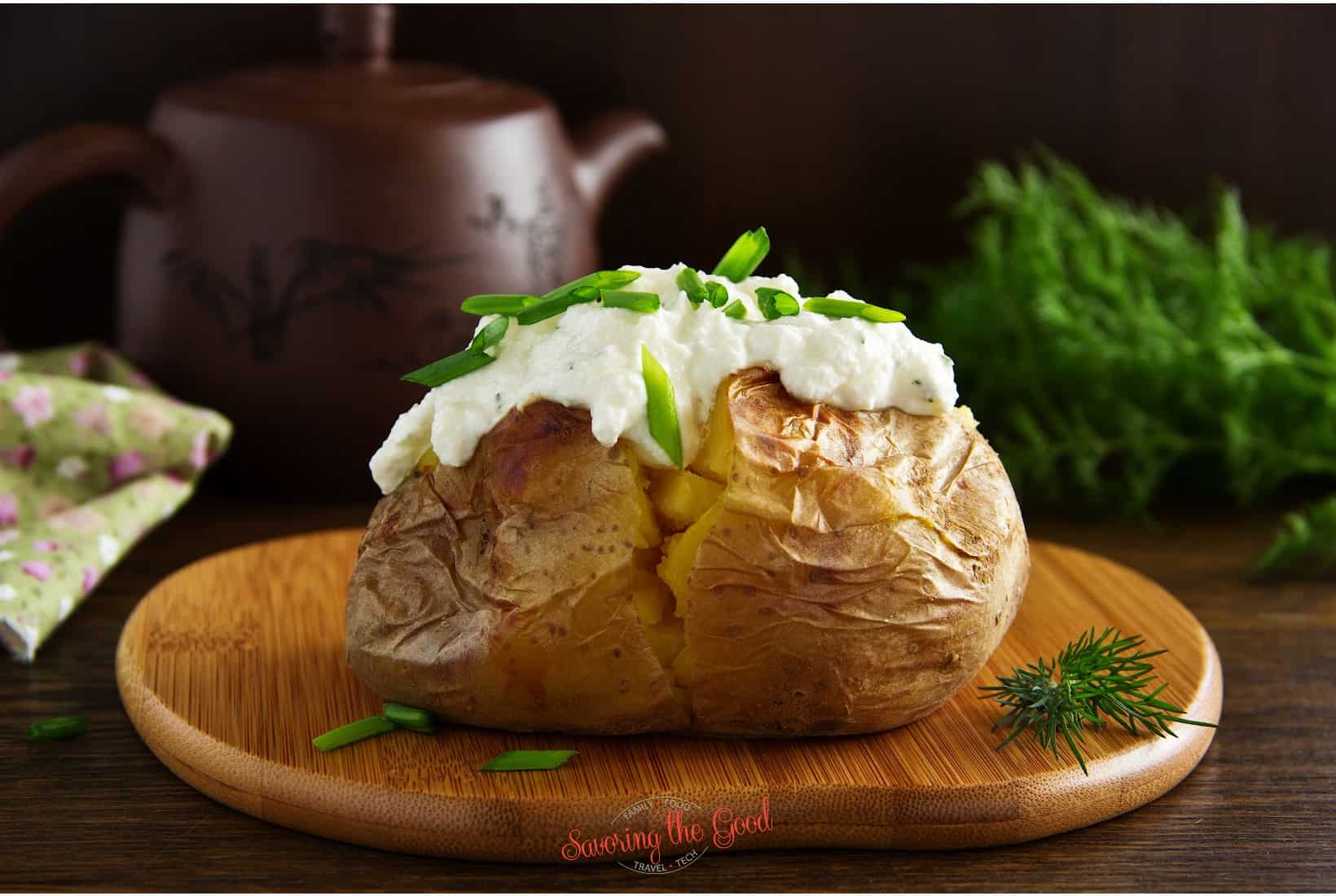 baked potatoes.