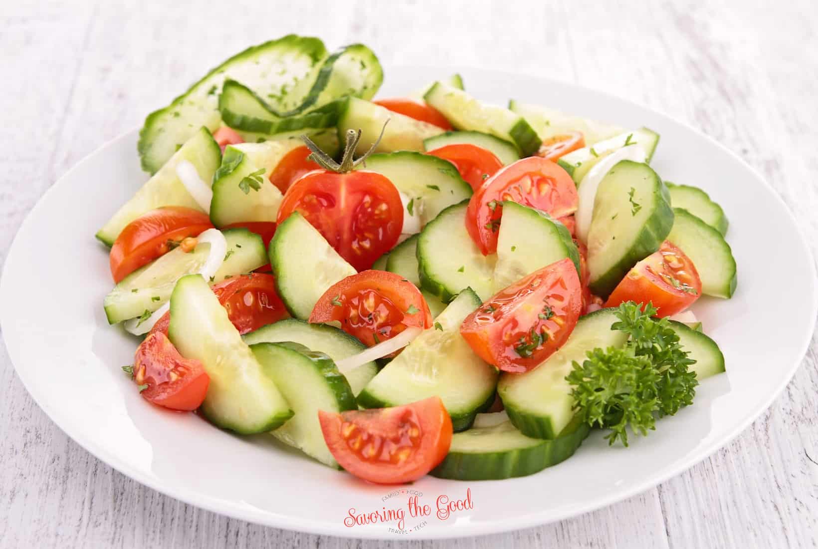 cucumber and tomato salad.
