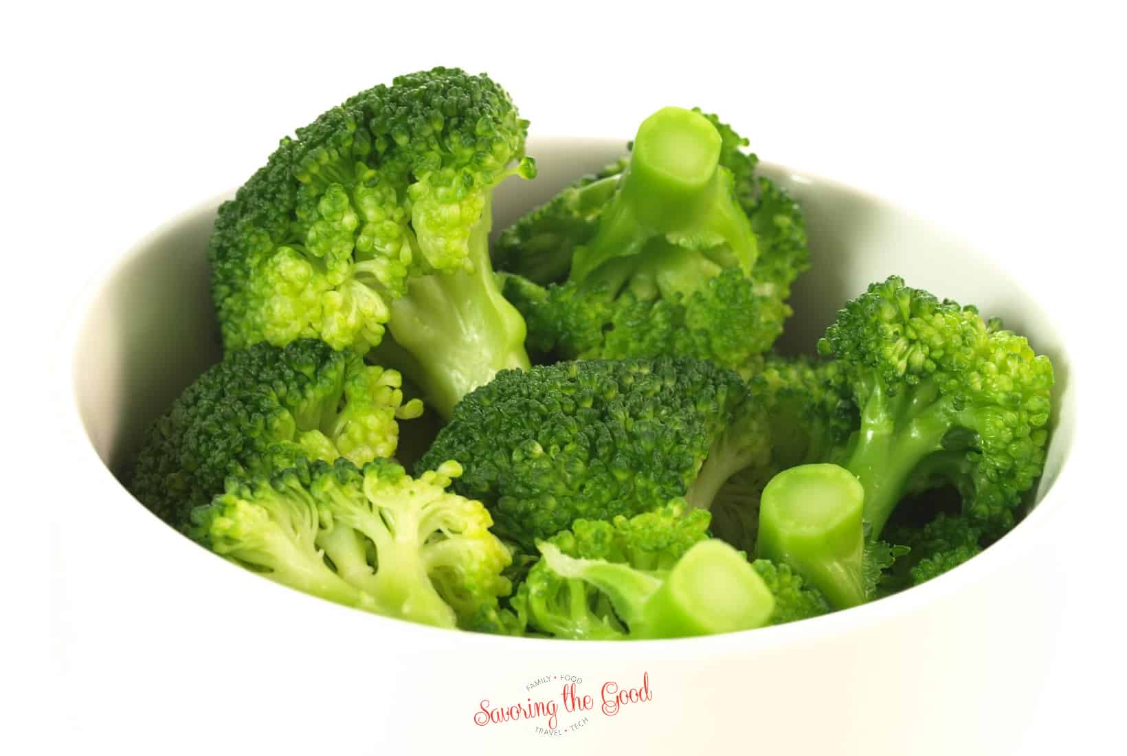 steamed broccoli.