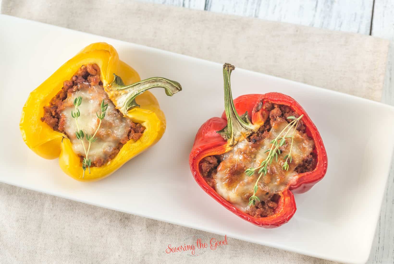 stuffed peppers.